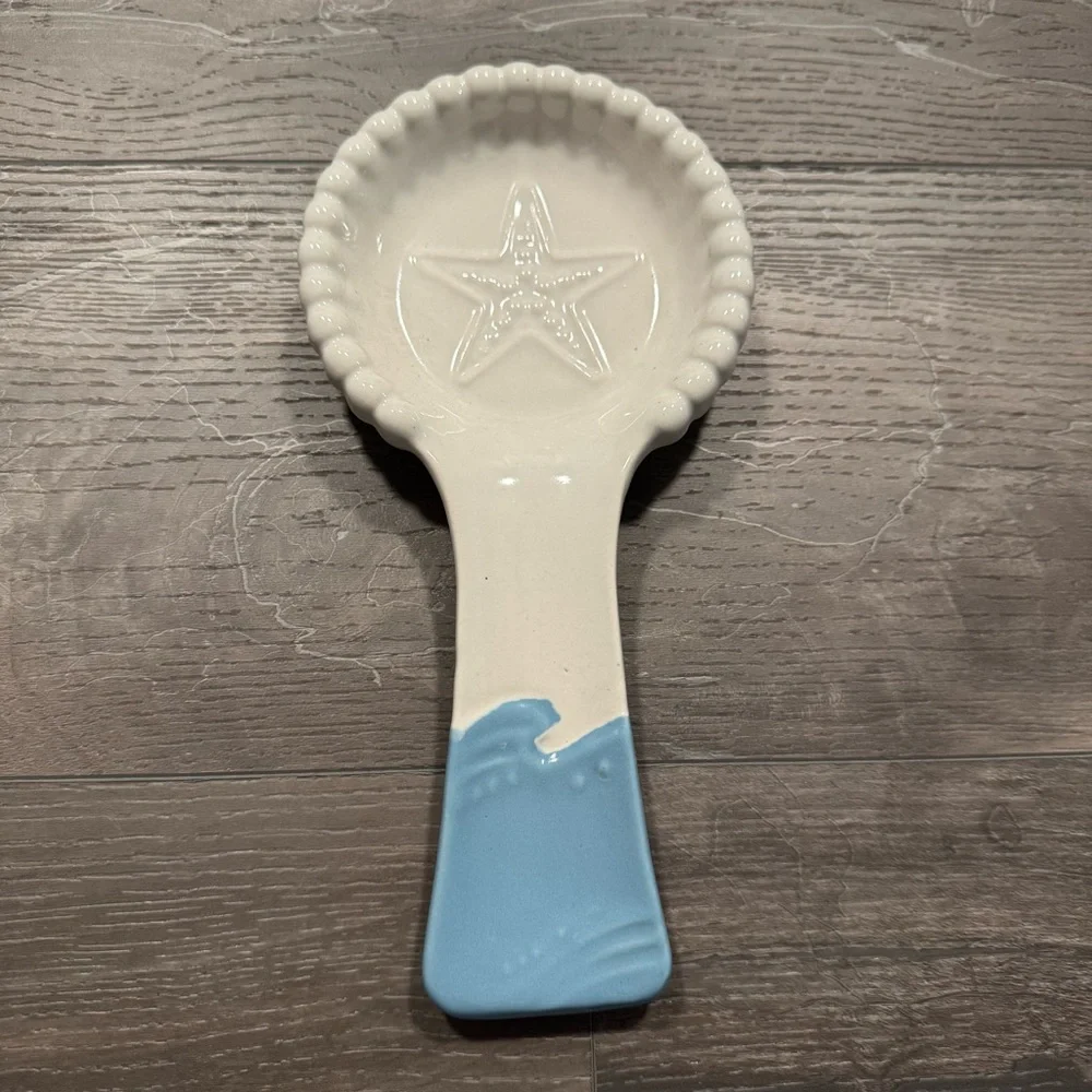 Coastal Starfish Ceramic Spoon Rest NEW